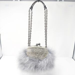 RARE Limited Edition Y2K Coach Poppy  Feather Studded Shoulder Bag